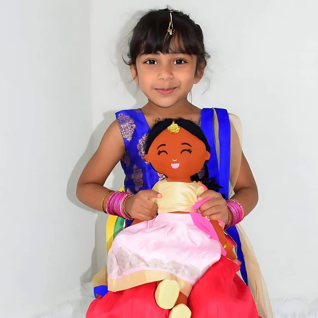 Indian Doll Kamala - 18" Plush Lehenga Cultural Toy