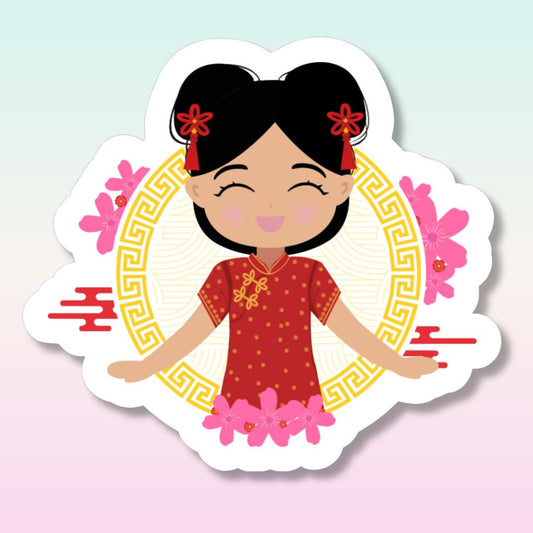 Chinese Cultural Celebration Die Cut Sticker