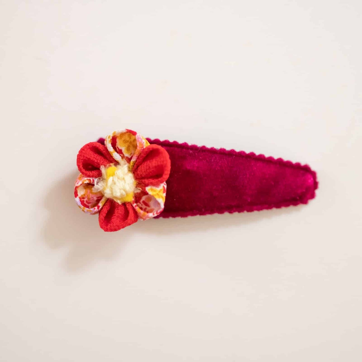 Japanese Children Accessories by Kaori Tavares - Red Kimono Hair Clip image