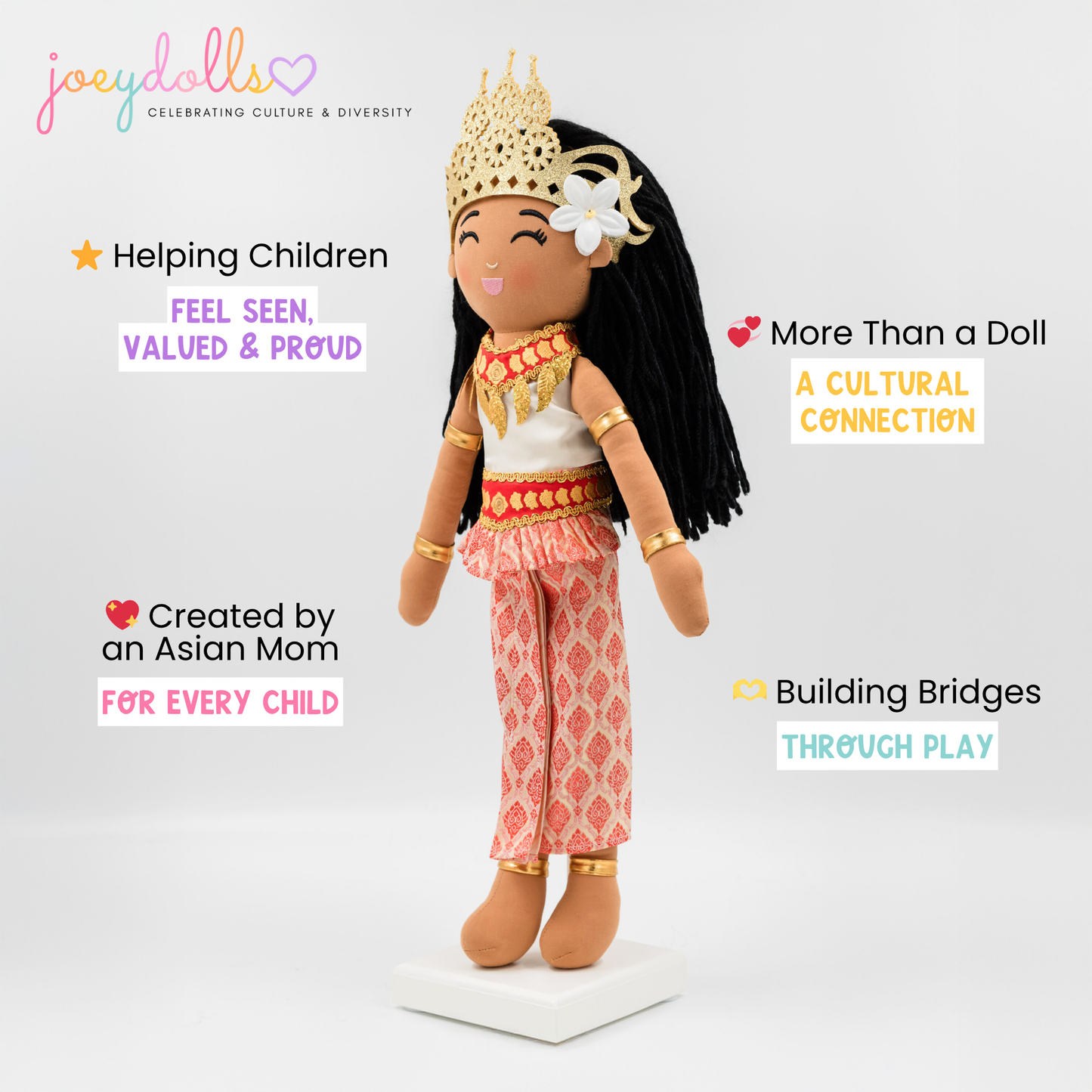 Joeydolls Cambodian 'Soriya' Cultural Doll - Joeydolls