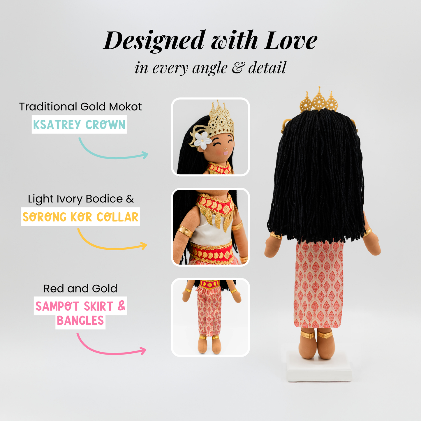 Joeydolls Cambodian 'Soriya' Cultural Doll - Joeydolls