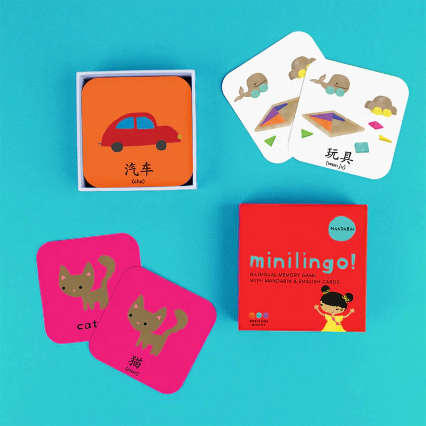 Worldwide Buddies Minilingo, English/Mandarin Flashcards image 2