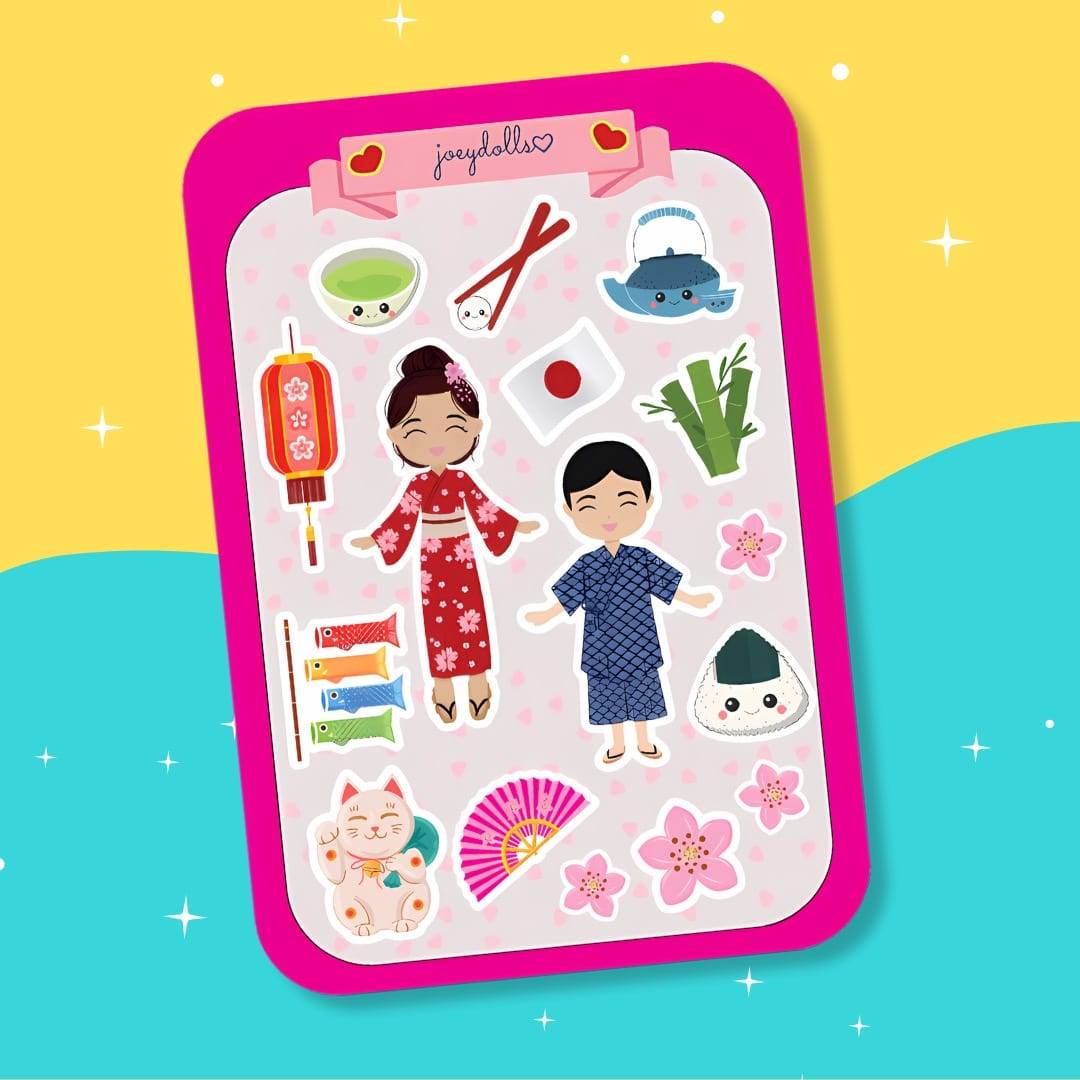 Japanese Cultural Sticker Sheet - Perfect for Gifting