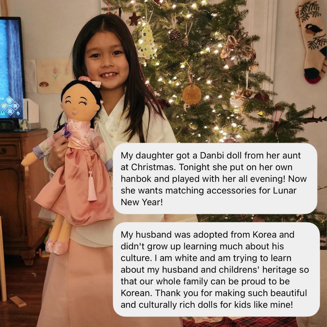 Korean Doll Danbi - 18" Plush Hanbok Cultural Toy