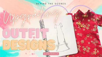 Close-up of upgraded Authentic Asian doll fabrics and outfit trims, showing vivid colors and improved construction.