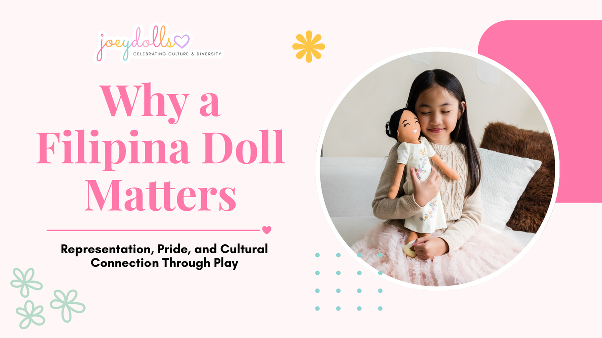 Asian girl holding a culturally diverse plush doll from Joeydolls, featured blog image about Asian doll makers and inclusive toys for kids.
