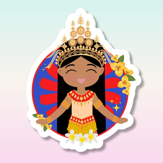 Cambodian Cultural Celebration Die Cut Sticker image 0