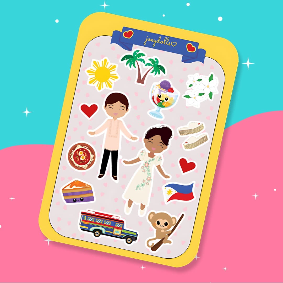 Filipino Notebook Sticker Filipino Culture Sticker Sheet – Fun & Meaningful Gift – Joeydolls