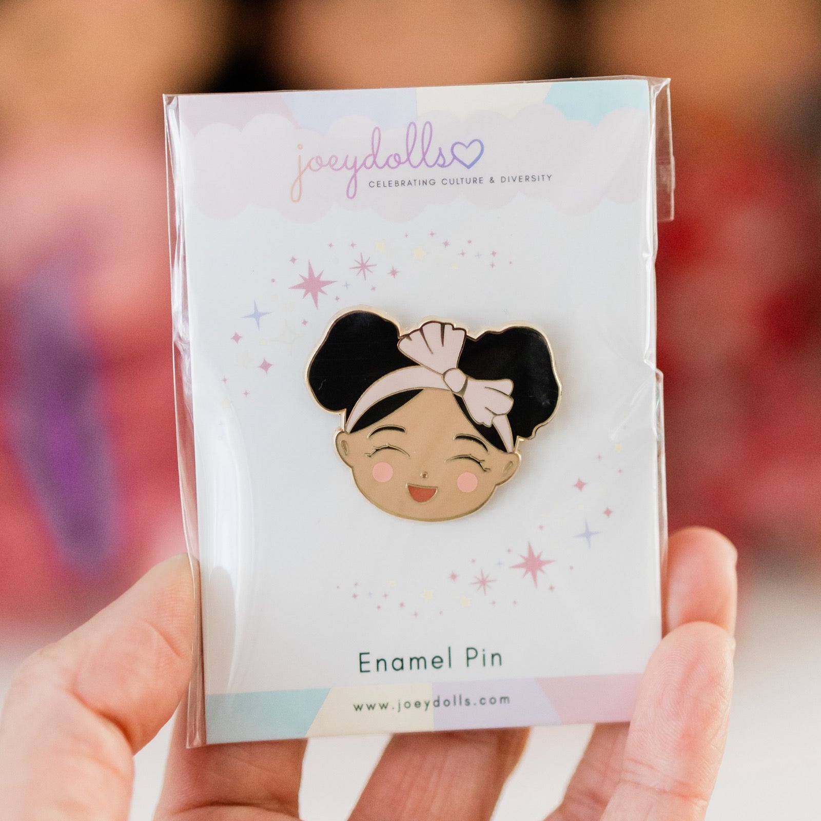 Joeydolls Cheerful 'Jasmine' Gold Enamel Pin image 4