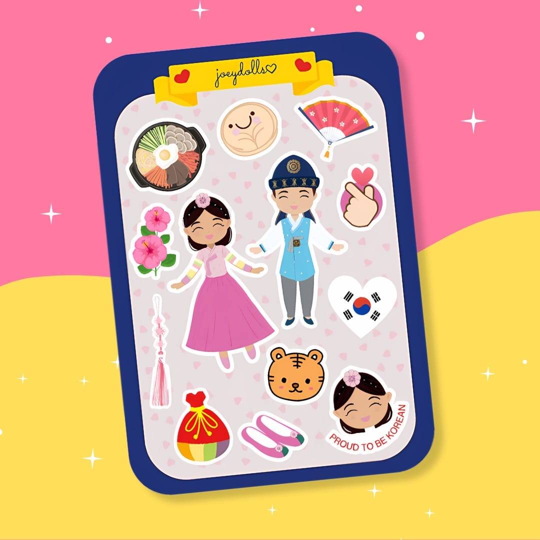 Korean Cultural Sticker Sheet image 0