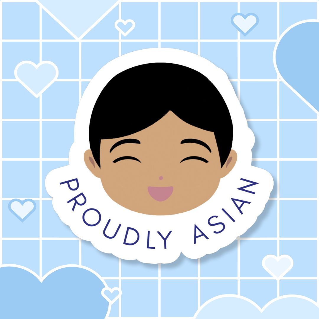 Proudly Asian Boy Die-Cut Sticker image 0