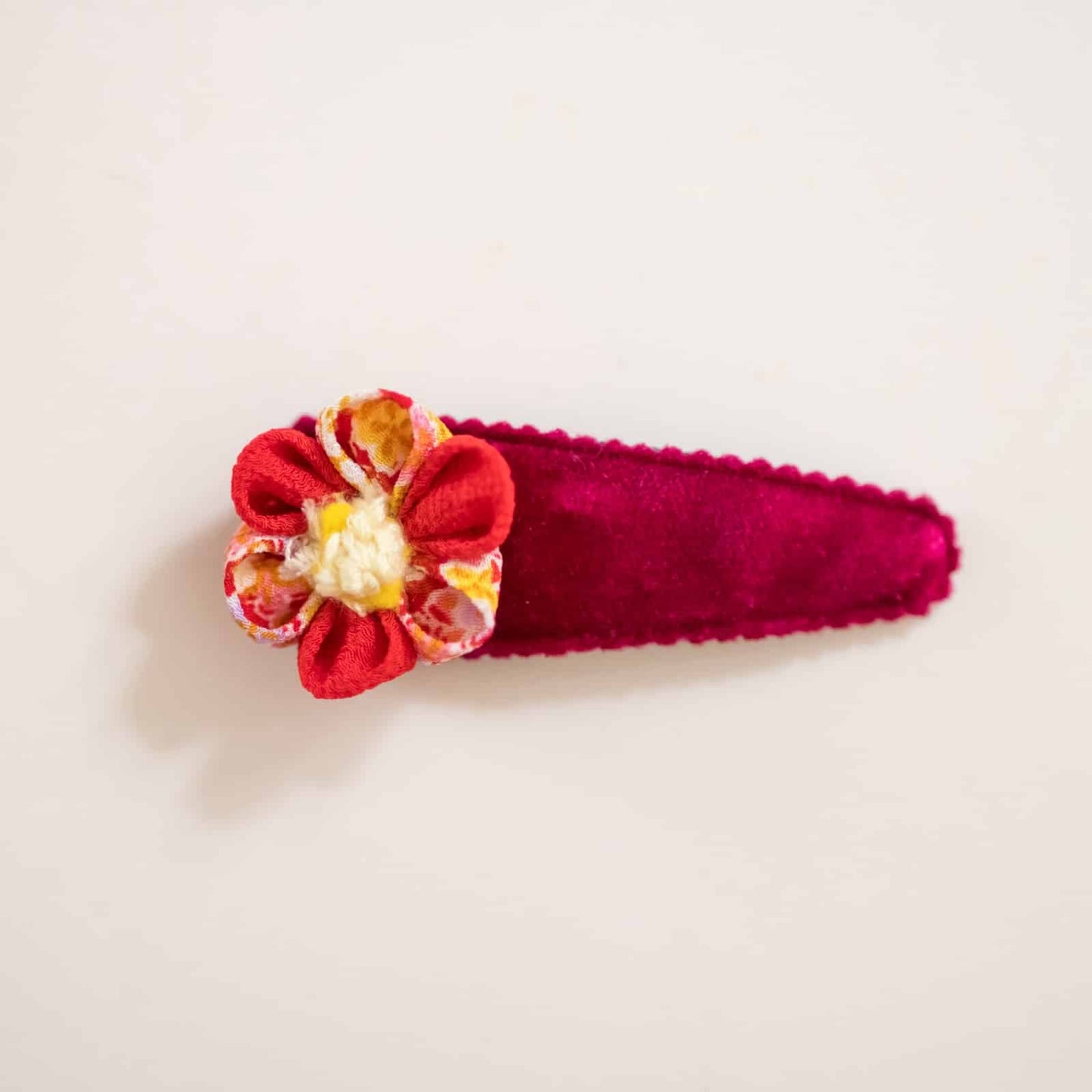 Japanese Children Accessories by Kaori Tavares - Red Kimono Hair Clip image