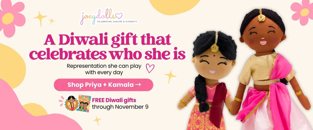 A Diwali gift that celebrates who she is. Shop Priya and Kamala, with free Diwali gifts through November 9.