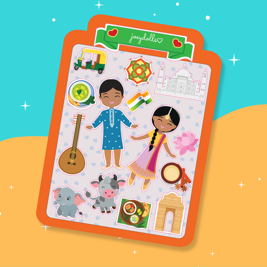 Indian Cultural Sticker Sheet