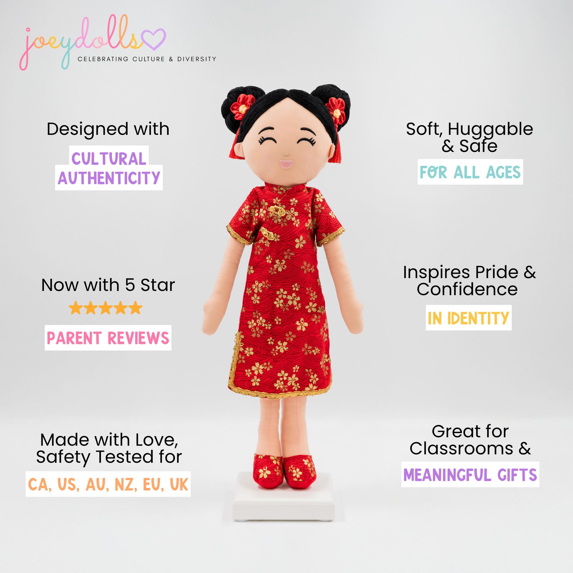 Joeydolls Chinese 'Mei' Cultural Doll - Joeydolls