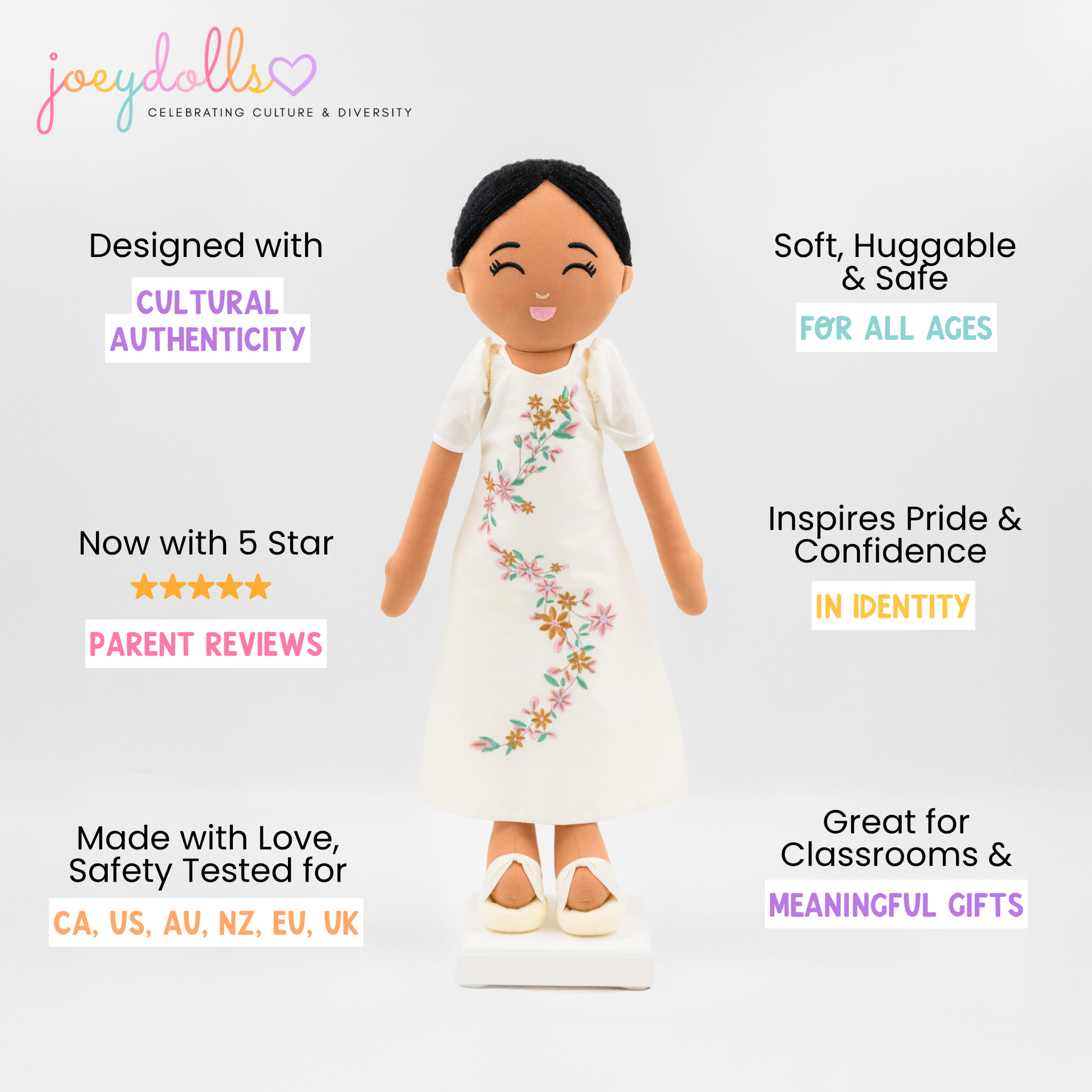 Joeydolls Filipina 'Malaya' Cultural Doll - Joeydolls