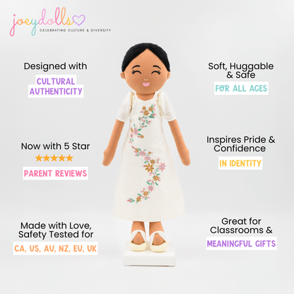 Joeydolls Filipina 'Malaya' Cultural Doll - Joeydolls