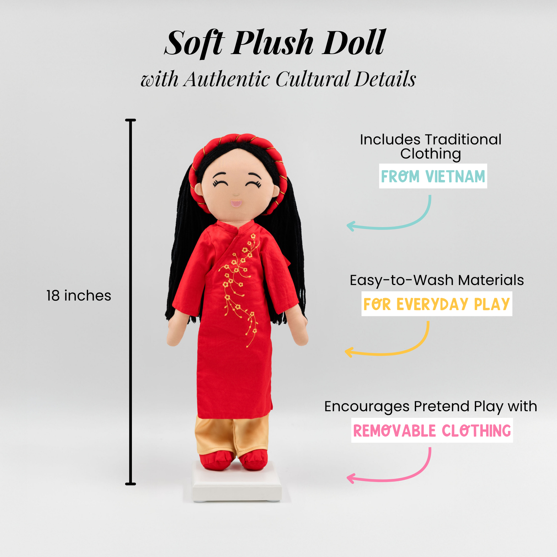 Joeydolls Vietnamese 'Hoa' Cultural Doll - Joeydolls