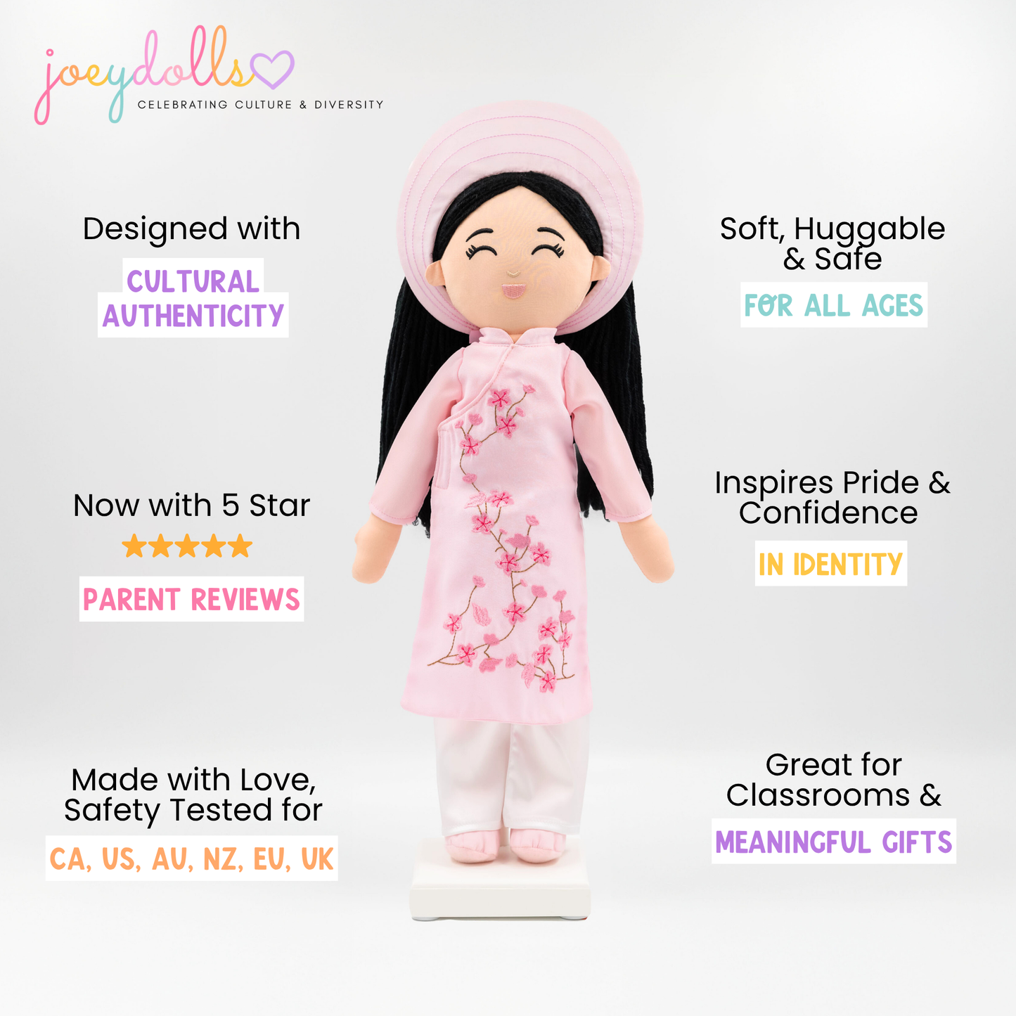 Joeydolls Vietnamese 'Thuong' Cultural Doll - Joeydolls