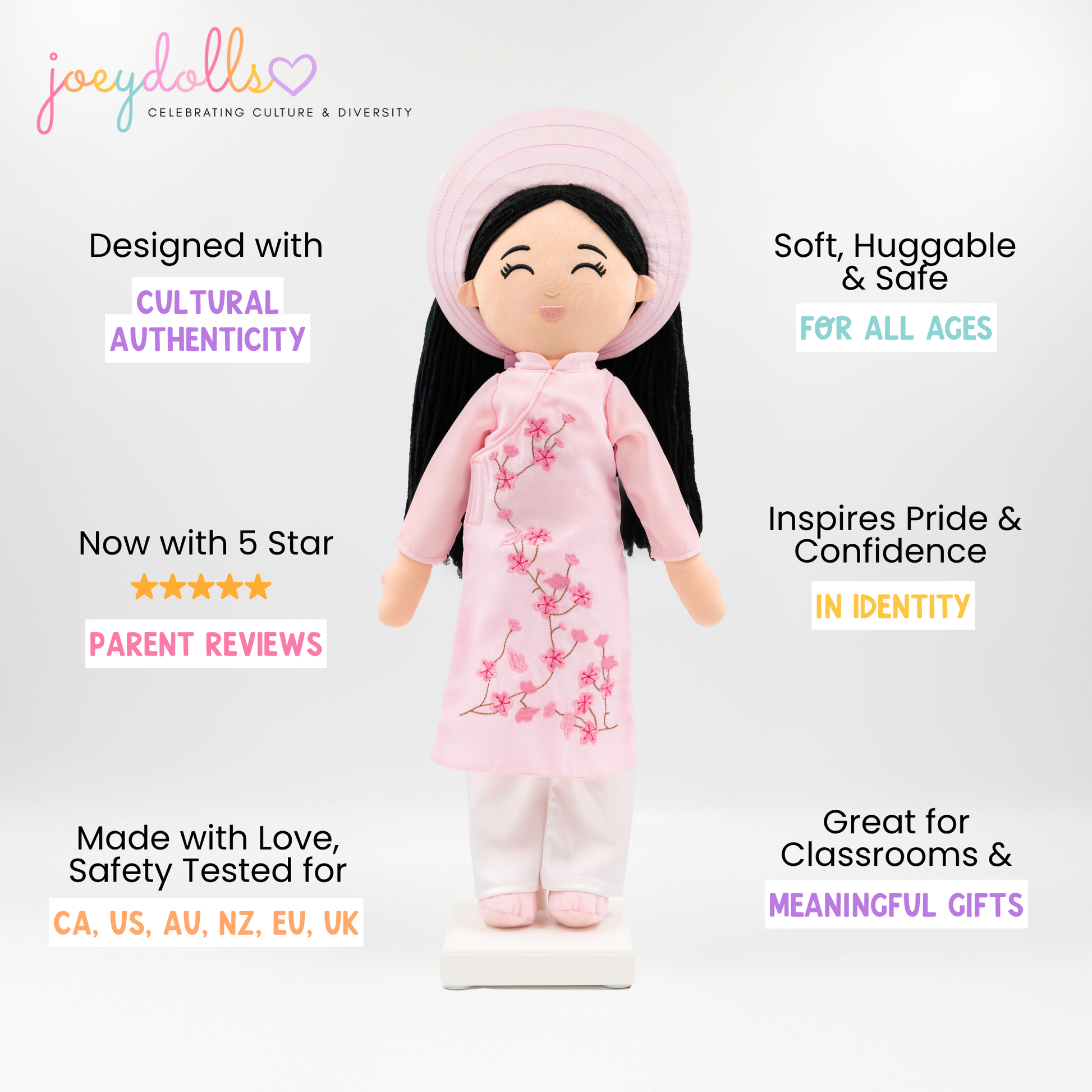 Joeydolls Vietnamese 'Thuong' Cultural Doll - Joeydolls