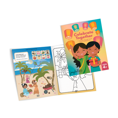 Festival-themed colouring and matching activities for kids