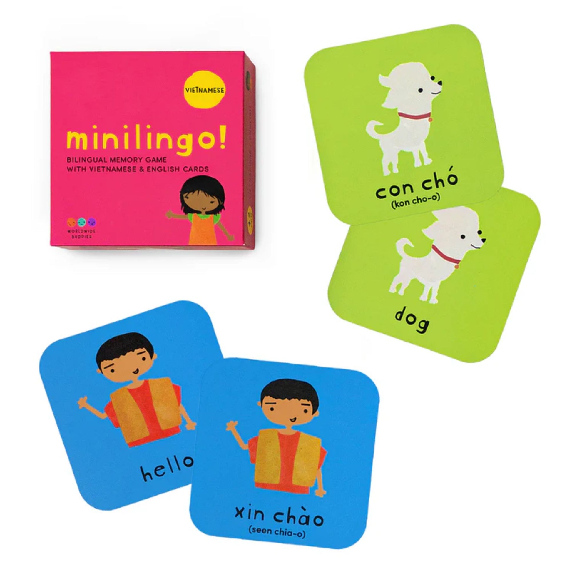 Worldwide Buddies Minilingo, English/Vietnamese Flashcards image 0