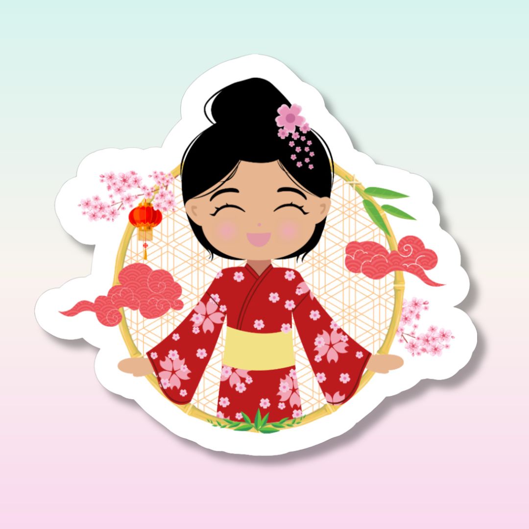 Japanese Cultural Celebration Die Cut Sticker image 0