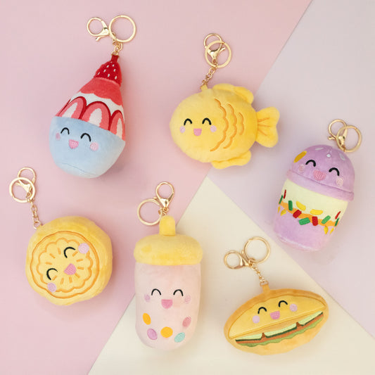 Food Pals Cultural Treats – 6-Pack Plush Keychain Bundle