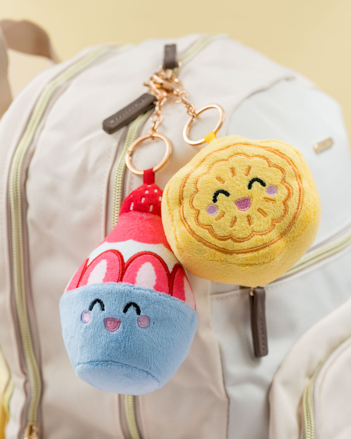 Soft Joeydolls Food Pals plush bag charms inspired by boba, halo-halo, bingsu and other Asian treats