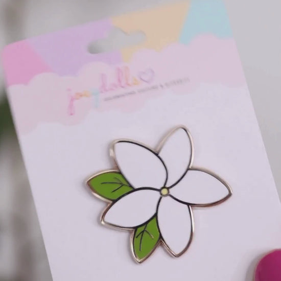 Sampaguita (Philippines Jasmine Flower) Enamel Pin